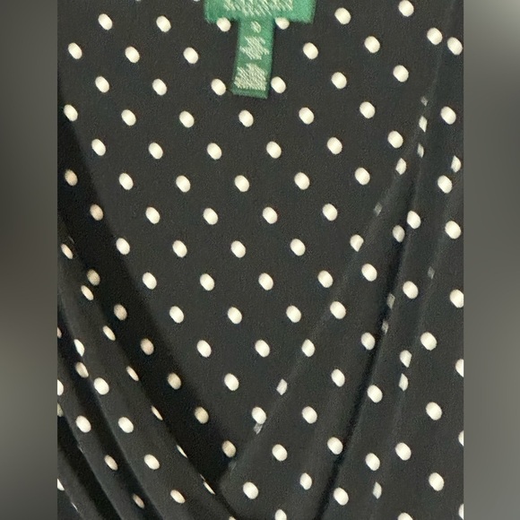 Lauren Ralph Lauren Faux Wrap Crisscross Front V Neck Draped Sleeveless Dress 10 - Picture 7 of 9